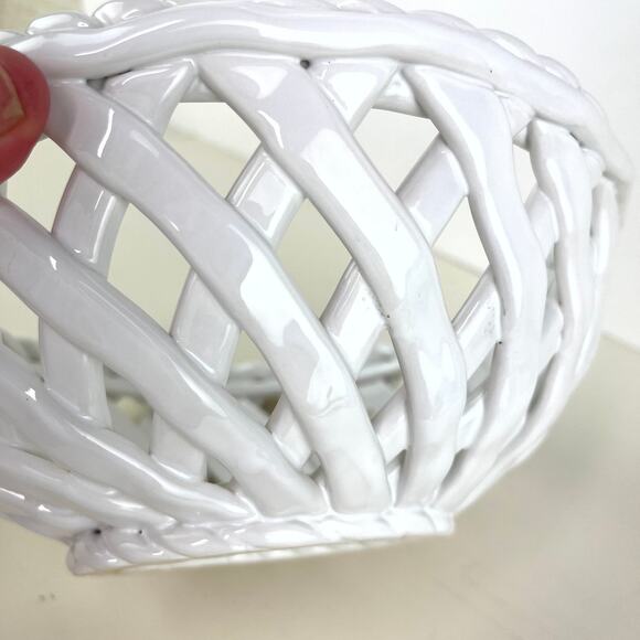 Sandra Lee Ceramic Woven Lattice Bread Bowl - Picture 5 of 6